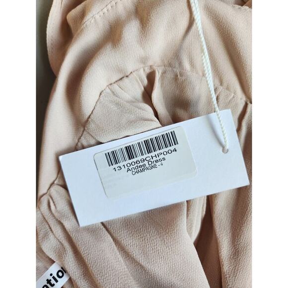 NWT Reformation Andee Halter Maxi Dress Size 4 CHAMPAGNE pink #2F502 - Picture 11 of 13